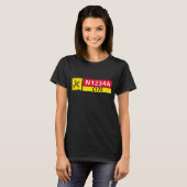 Startbaanbord met vliegtuignummer T-shirt (Voorkant volledig)