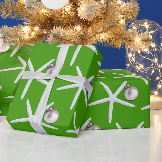 Startbakkerij met groen kerstcadeautje cadeaupapier (Feestdagen)