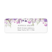 Startbloemen lavender return Address Label (Voorkant)