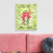 Startbloemen voor thuisgebruik en botervliegen canvas afdruk (Insitu (Woonkamer))