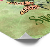 Startbloemen voor thuisgebruik en botervliegen poster (Hoek)