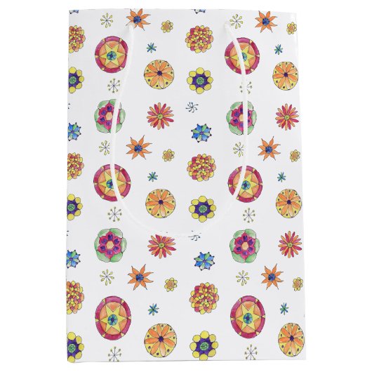 Startbloempatroon Medium Cadeauzakje (Voorkant)