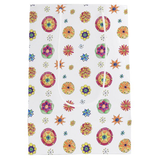 Startbloempatroon Medium Cadeauzakje (Achterkant)