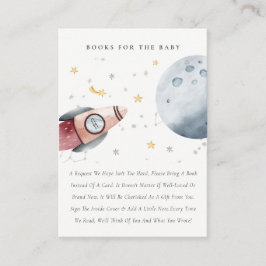 Startboeken voor de externe ruimte voor Baby showe Informatiekaartje