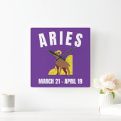 Startbord T-Shirt van Aries Vierkante Klok (Huis)