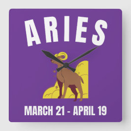 Startbord T-Shirt van Aries Vierkante Klok