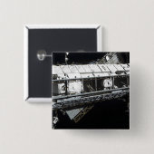 Startbord van het internationale ruimtestation vierkante button 5,1 cm (Voorkant /achterkant)