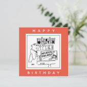 Startborstbeen Opblaasbare Barmaïde Cartoon Kaart (Staand voorkant)