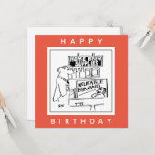 Startborstbeen Opblaasbare Barmaïde Cartoon Kaart (Voorkant / Achterkant in situ)