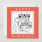 Startborstbeen Opblaasbare Barmaïde Cartoon Kaart (Voorkant)