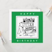 Startborstbeen Opblaasbare Barmaïde Cartoon Kaart (Voorkant / Achterkant in situ)