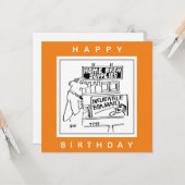 Startborstbeen Opblaasbare Barmaïde Cartoon Kaart (Voorkant / Achterkant in situ)