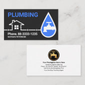 Startbuis van faucet Water Drop Visitekaartje (Voorkant / Achterkant)