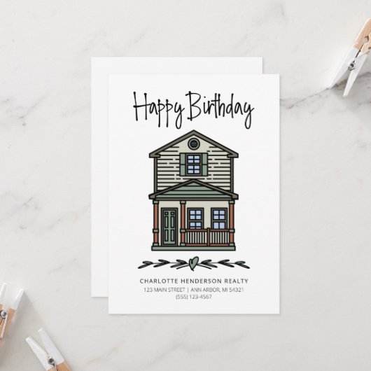 startdag voor client voor onroerend goed kaart (Voorkant / Achterkant in situ)