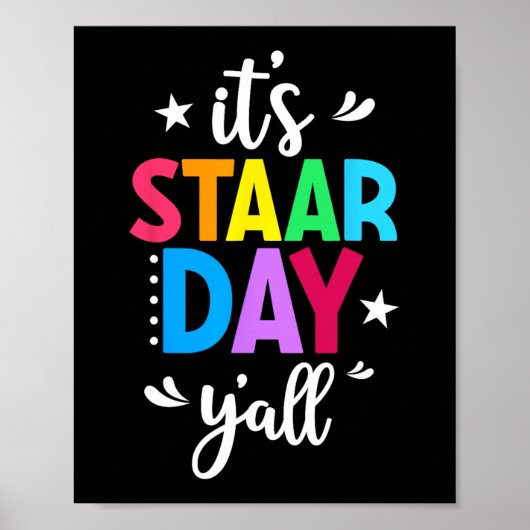 Startdag Yall testdag testdag leraar studenten Poster (Voorkant)
