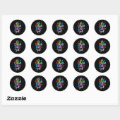 Startdag Yall testdag testdag leraar studenten Ronde Sticker (Vel)