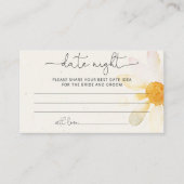 Startdatum nachtideeën bijenkaart informatiekaartje (Voorkant)