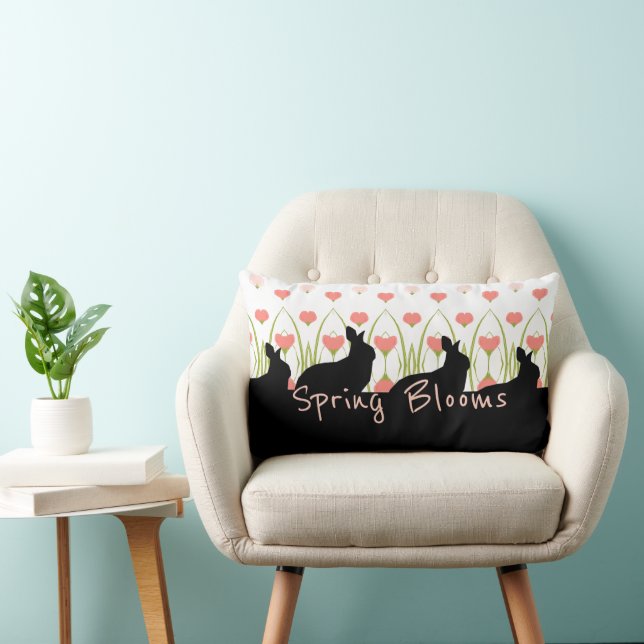 Startdecor van de lente met Bunnies Kussen (Stoel)