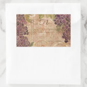 Startdecor voor Aged Grape Vineyard Waterverf Rechthoekige Sticker (Tas)