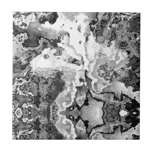 Startdecor voor zwarte en witte marmer tegeltje (Voorkant)