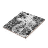 Startdecor voor zwarte en witte marmer tegeltje (Zijkant)
