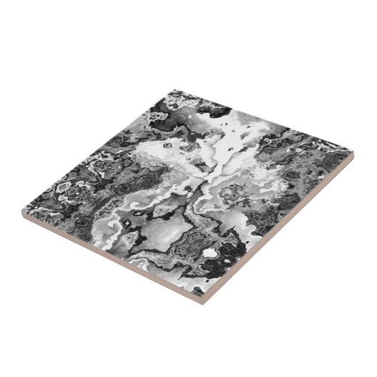 Startdecor voor zwarte en witte marmer tegeltje (Zijkant)