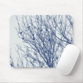 Starten in een boom - Cyanotype-effect Muismat (Met muis)