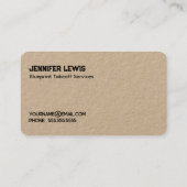 Starten Kraft-Visitekaartje Visitekaartje (Achterkant)