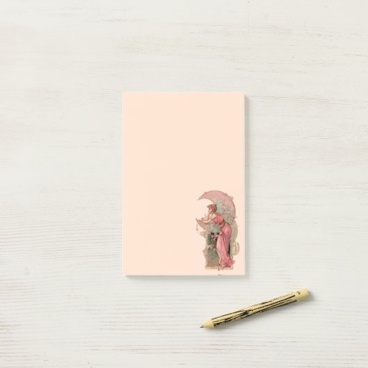 STARTEN/LADY VAN DE MON MET STROMEN IN PINK POST-IT® NOTES (Op bureau)