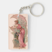 STARTEN/LADY VAN DE MON MET STROMEN IN PINK SLEUTELHANGER (achterkant)