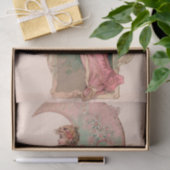 STARTEN/LADY VAN DE MON MET STROMEN IN PINK TISSUEPAPIER (Geschenk)