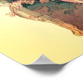 STARTEN / LADY VAN DE MON MET STROMEN Roze Geel Poster (Hoek)