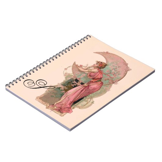 STARTEN/LADY VAN DE MON,STROMEN IN PINKMONOGRAM NOTITIEBOEK (Linkerzijde)