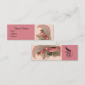 STARTEN / LADY VAN DE MOON MET STROMEN IN PINK MINI VISITEKAARTJE (Voorkant / Achterkant)