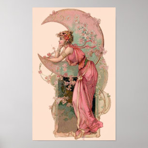 STARTEN / LADY VAN DE MOON MET STROMEN IN PINK POSTER