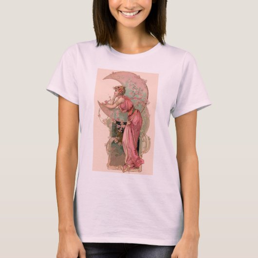 STARTEN / LADY VAN DE MOON MET STROMEN IN PINK T-SHIRT (Voorkant)