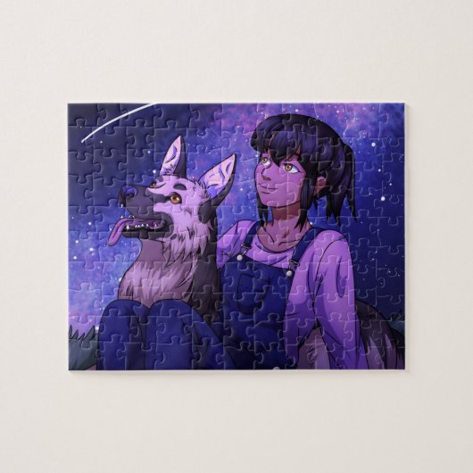 Starten met een hond legpuzzel (Horizontaal)