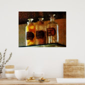 STARTEN ONDER $20 - Apothecaire flesjes Poster (Keuken)