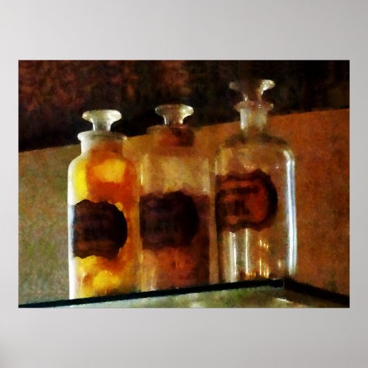 STARTEN ONDER $20 - Apothecaire flesjes Poster (Voorkant)