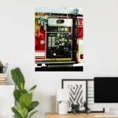 STARTEN ONDER $20 - BEETJES OP Fire Truck Poster (Thuiskantoor)