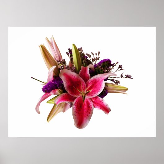 STARTEN ONDER $20 -Bouquet met Stargazer Liliesc Poster (Voorkant)
