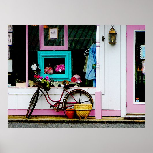 STARTEN ONDER $20 - Fietsen via Antiek winkelafdru Poster (Voorkant)