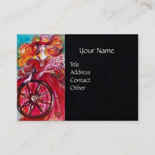 STARTEN VAN HET VERLOREN SCHADOWS-wiel van het zwa Visitekaartje (Voorkant)