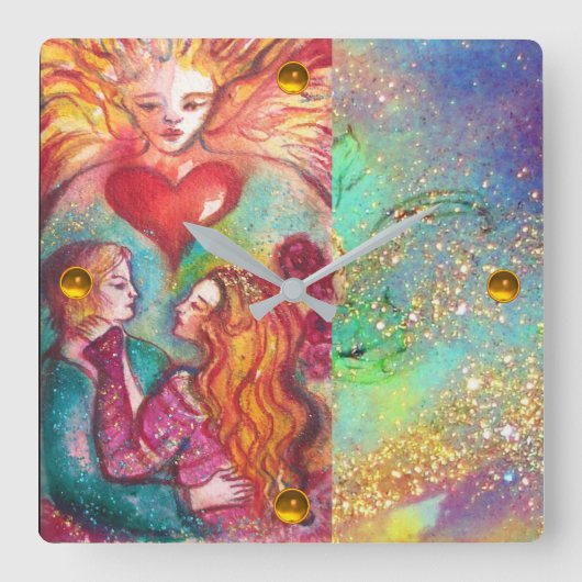 STARTEN VAN VERLIES DE SCHADOWS,LOVERS Valentijnsd Vierkante Klok (Voorkant)