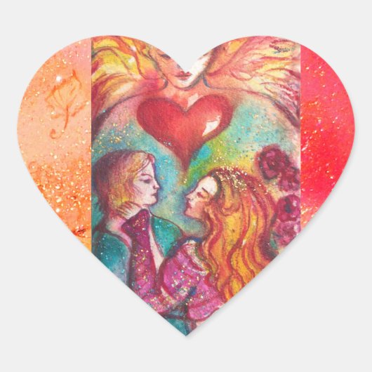 STARTEN VERLOREN SHADOWS, LOVERS Valentijnsdag Hea Hart Sticker (Voorkant)