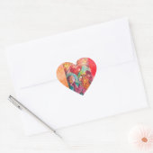 STARTEN VERLOREN SHADOWS, LOVERS Valentijnsdag Hea Hart Sticker (Envelop)