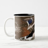 Startende wilde eenden tweekleurige koffiemok (Links)