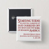 StartenTodayRed Vierkante Button 5,1 Cm (Voorkant /achterkant)