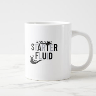 STARTER FLUID Fun Modern Trendy Typography Quote Grote Koffiekop