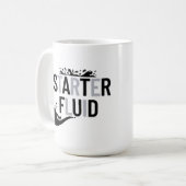 STARTER FLUID Fun Modern Trendy Typography Quote Koffiemok (Voorkant links)